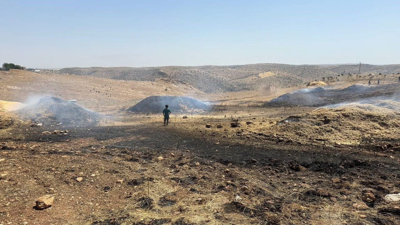 Diyarbakır ve Mardin'deki yangında hasar havadan görüntülendi