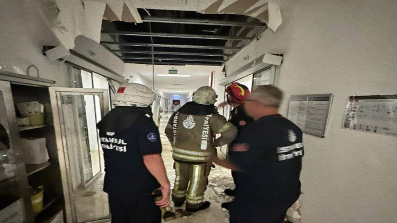 Atatürk Havalimanı'ndaki hastanenin tavanında çökme