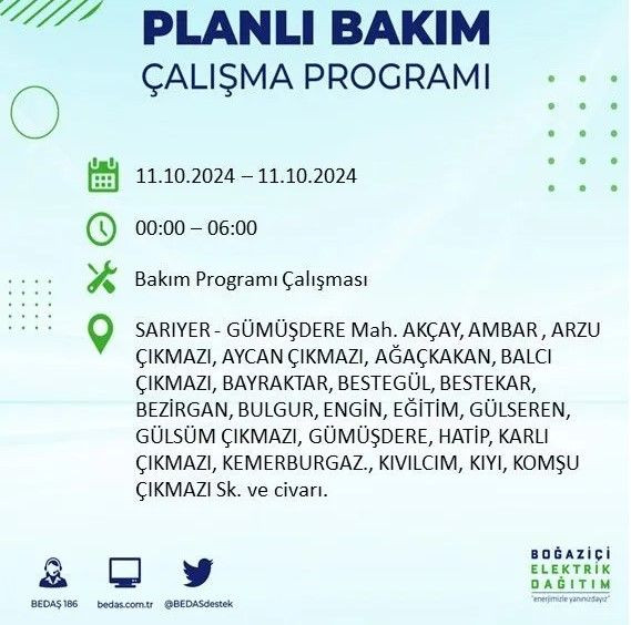 BEDAŞ duyurdu: İstanbul'da bugün elektrik kesintisi yaşanacak ilçeler hangileri? (11 Ekim Cuma) - Sayfa 1