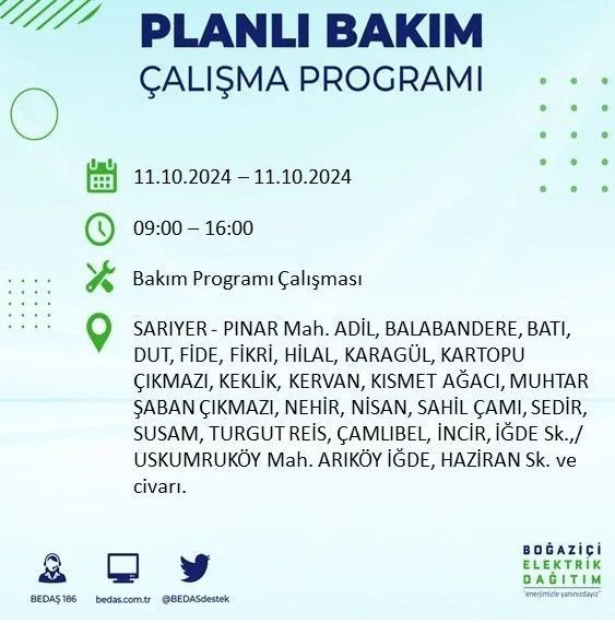 BEDAŞ duyurdu: İstanbul'da bugün elektrik kesintisi yaşanacak ilçeler hangileri? (11 Ekim Cuma) - Sayfa 2