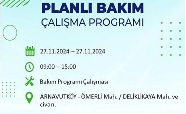 İstanbul'da hangi ilçelerde elektrik kesintisi yapılacak? (27 Kasım 2024 BEDAŞ elektrik kesintisi) - Sayfa 1