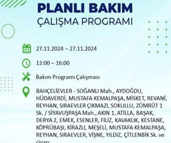 İstanbul'da hangi ilçelerde elektrik kesintisi yapılacak? (27 Kasım 2024 BEDAŞ elektrik kesintisi) - Sayfa 4