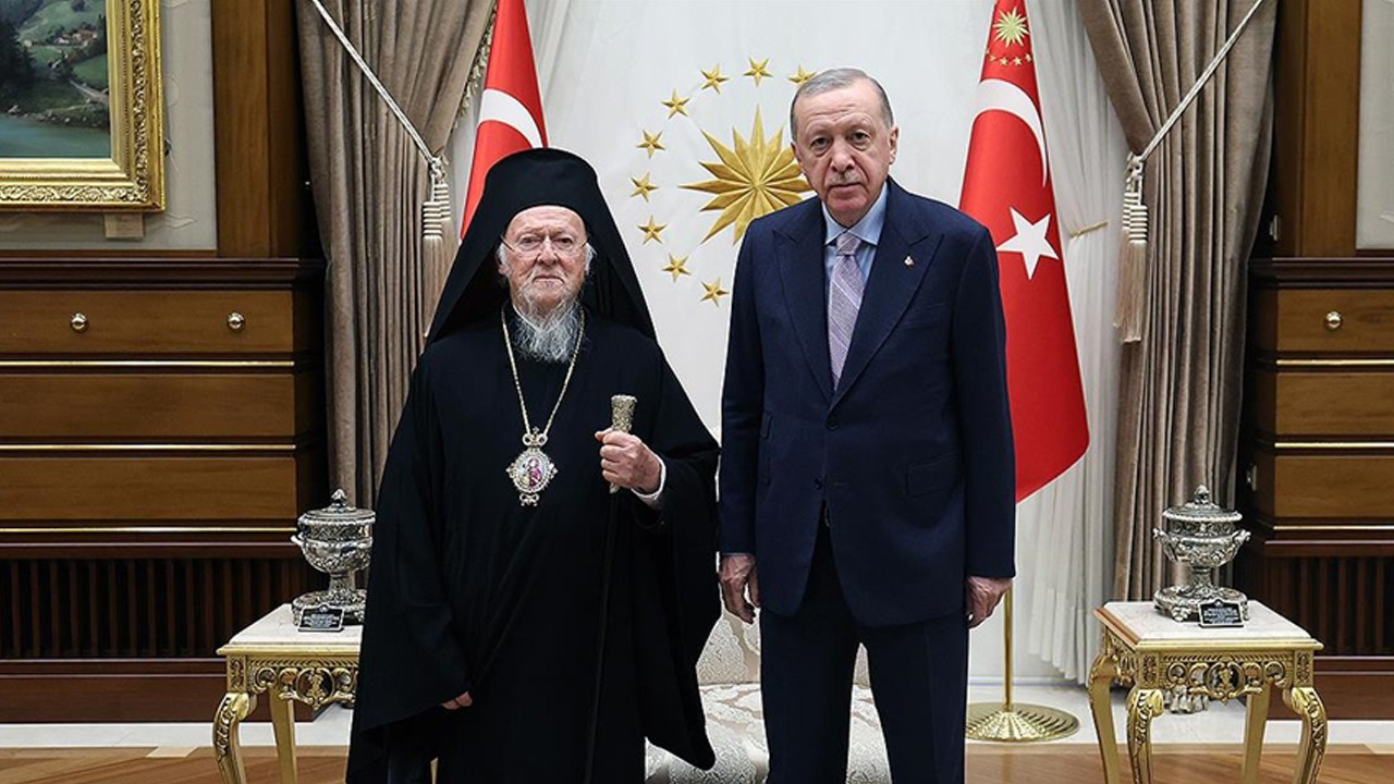 Erdoğan, Fener Rum Patriği Bartholomeos'u kabul etti