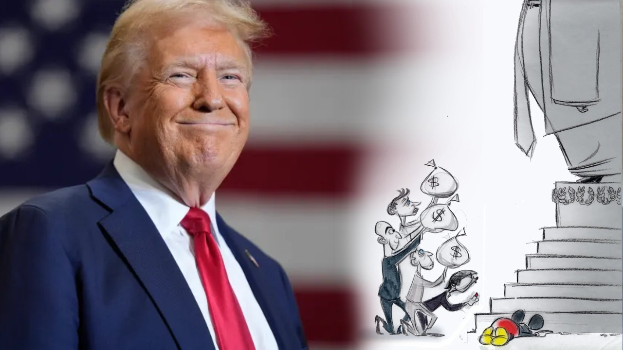 Pulitzer ödüllü karikatüristten olay yaratan çizim: Trump'a yaranmaya çalışan milyarderler!