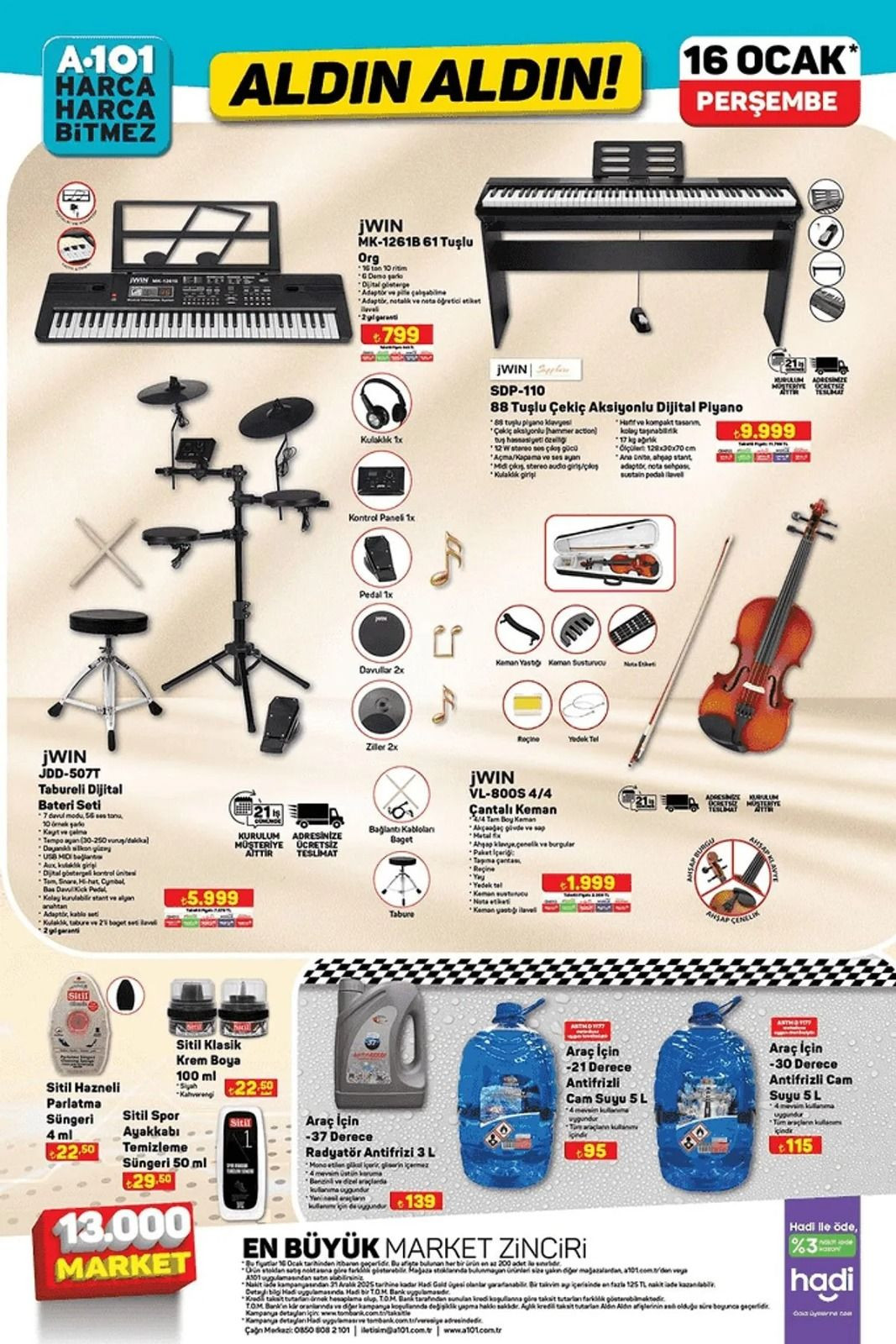 A101 ALDIN ALDIN 16 OCAK 2025 KATALOĞU: Tuşlu org, dijital piyano, benzinli motosiklet raflarda! - Sayfa 4