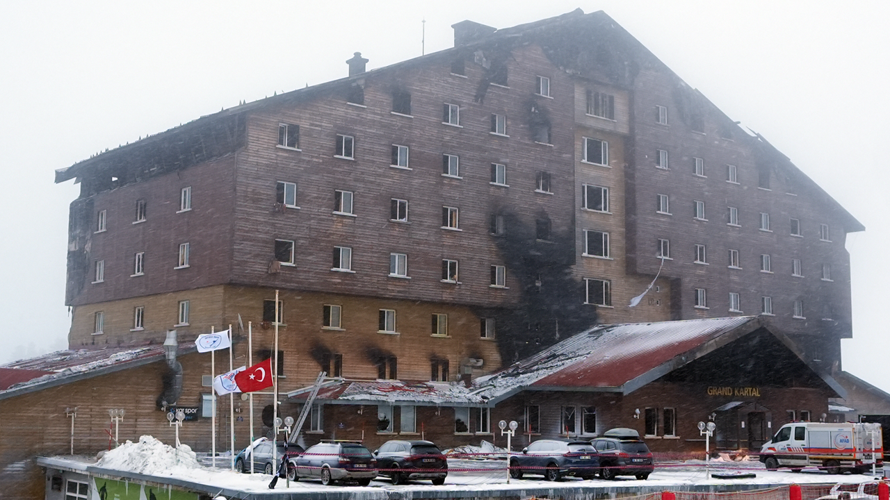 Yangın faciası sonrası Kartalkaya'da son durum! Grand Kartal Otel'den yeni görüntüler