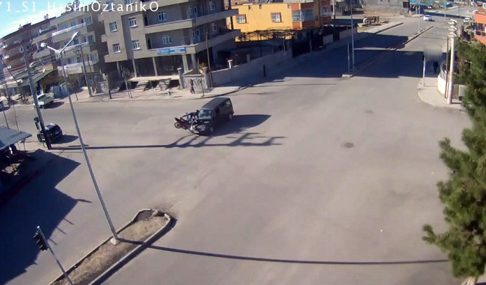 Siirt'teki trafik kazaları MOBESE kameralarında