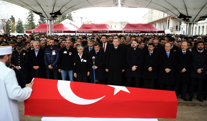 Erdoğan şehit cenazesine katıldı