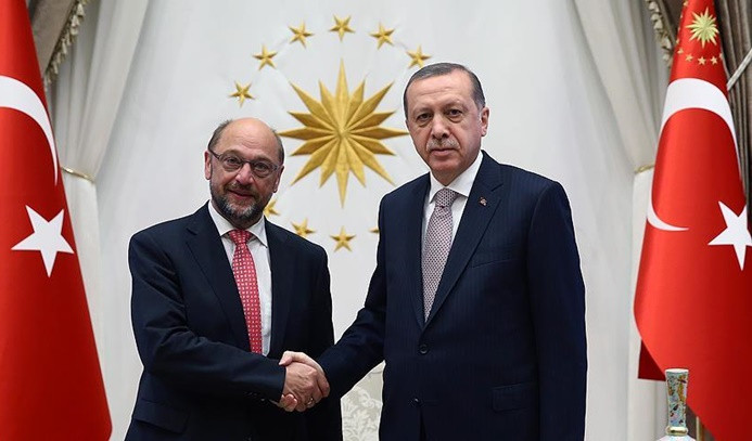 Cumhurbaşkanı Erdoğan, Schulz'u kabul etti