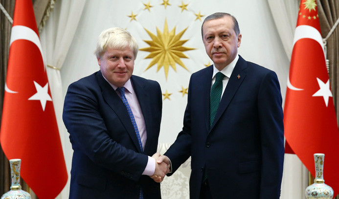 Erdoğan, Johnson'ı kabul etti