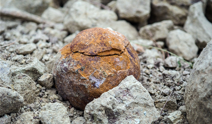 Kütahya'da yüzlerce taş gülle bulundu