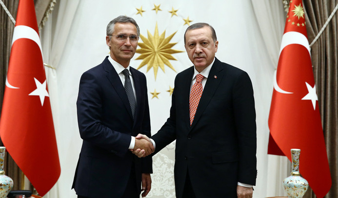 Erdoğan, Stoltenberg'i kabul etti.
