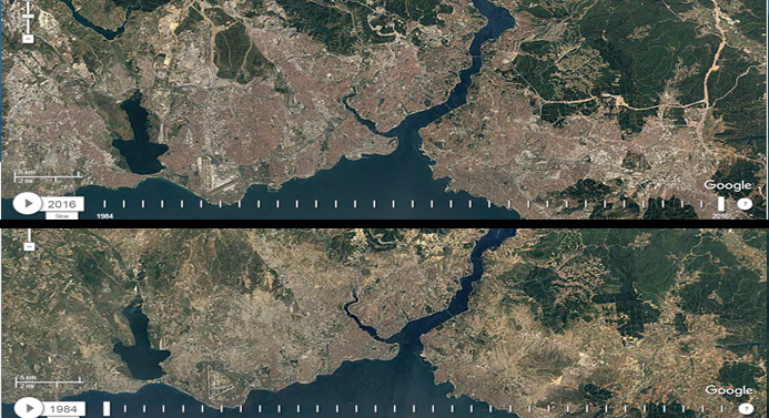 32 saniyede İstanbul’un 32 yıllık değişimi