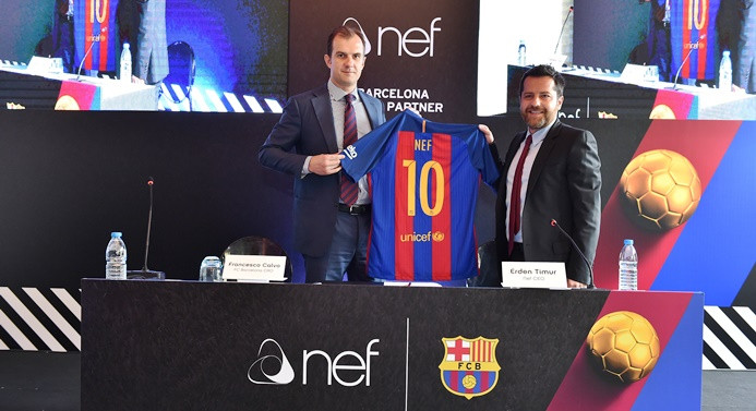 Nef, Barcelona'ya sponsor oldu