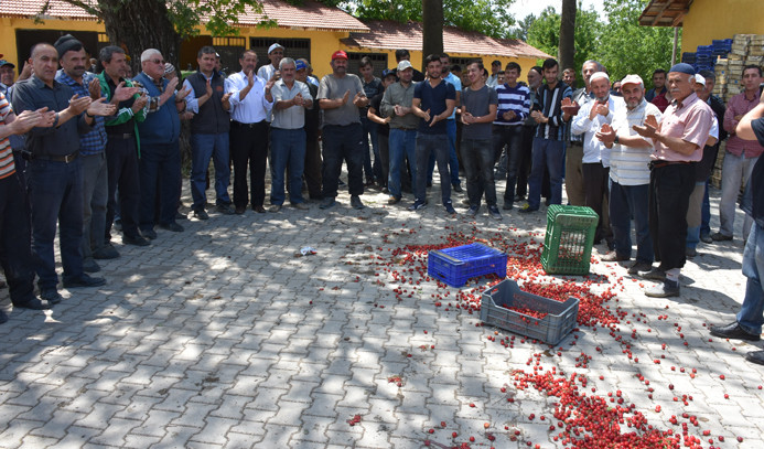 Kiraz üreticisinden fiyat tepkisi