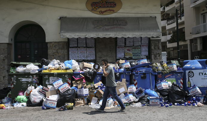 Yunanistan'da 'çöp krizi'