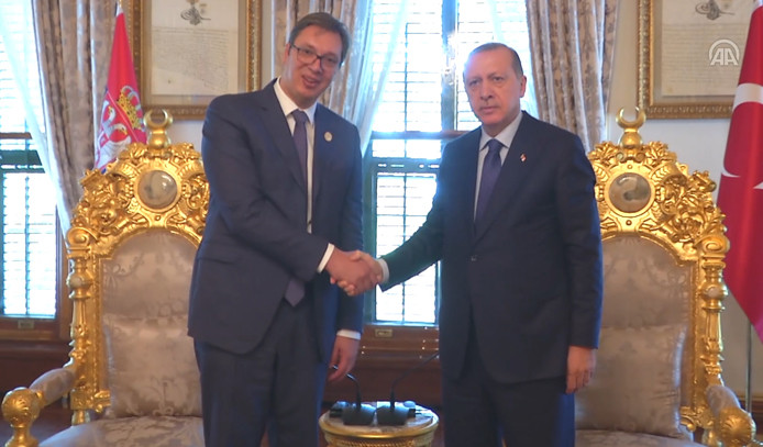 Cumhurbaşkanı Erdoğan, Sırbistan Cumhurbaşkanı Vucic ile görüştü