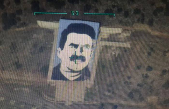 Afrin'deki "Öcalan Anıtı" SİHA ile imha edildi
