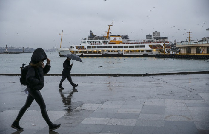 İstanbul'da hava yağışlı