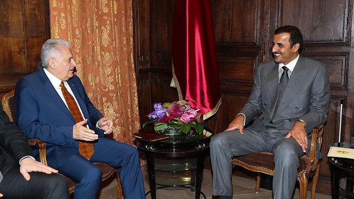 Başbakan Yıldırım, Münih'te Katar Emiri Al Sani ile görüştü