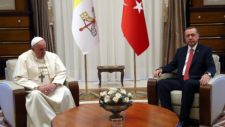 Erdoğan, Papa ile Kudüs'ü görüşecek