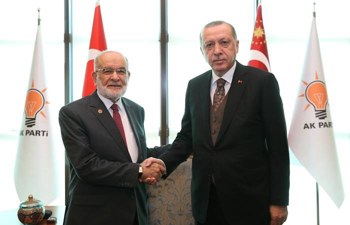 Erdoğan, Saadet Partisi lideriyle görüştü