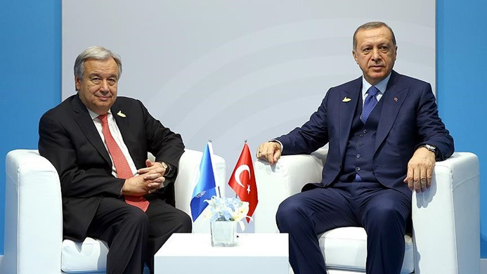Erdoğan ile BM Genel Sekreteri Guterres görüştü