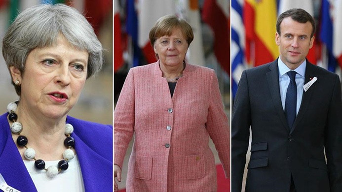 May, Macron ve Merkel İran'ı görüştü
