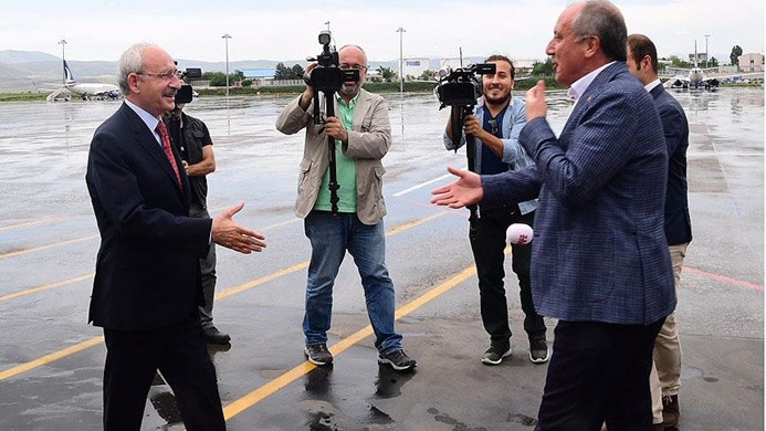 Kılıçdaroğlu ve İnce havalimanında karşılaştı