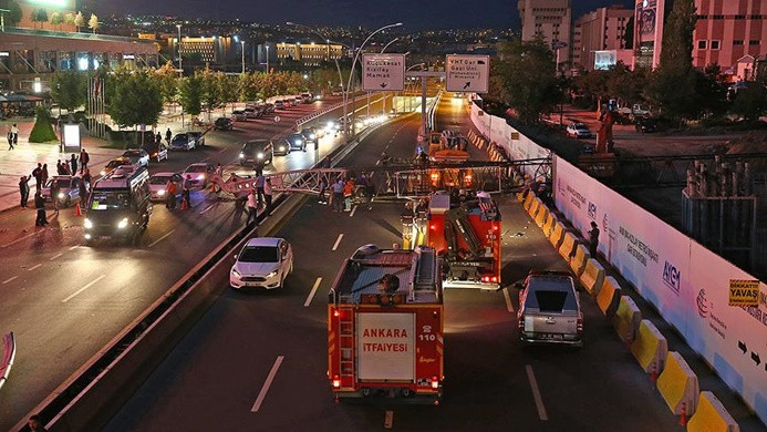 Başkentte metro inşaatında vinç kazası