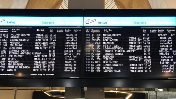 Hamburg Havalimanı'nda grev: 72 uçuş iptal